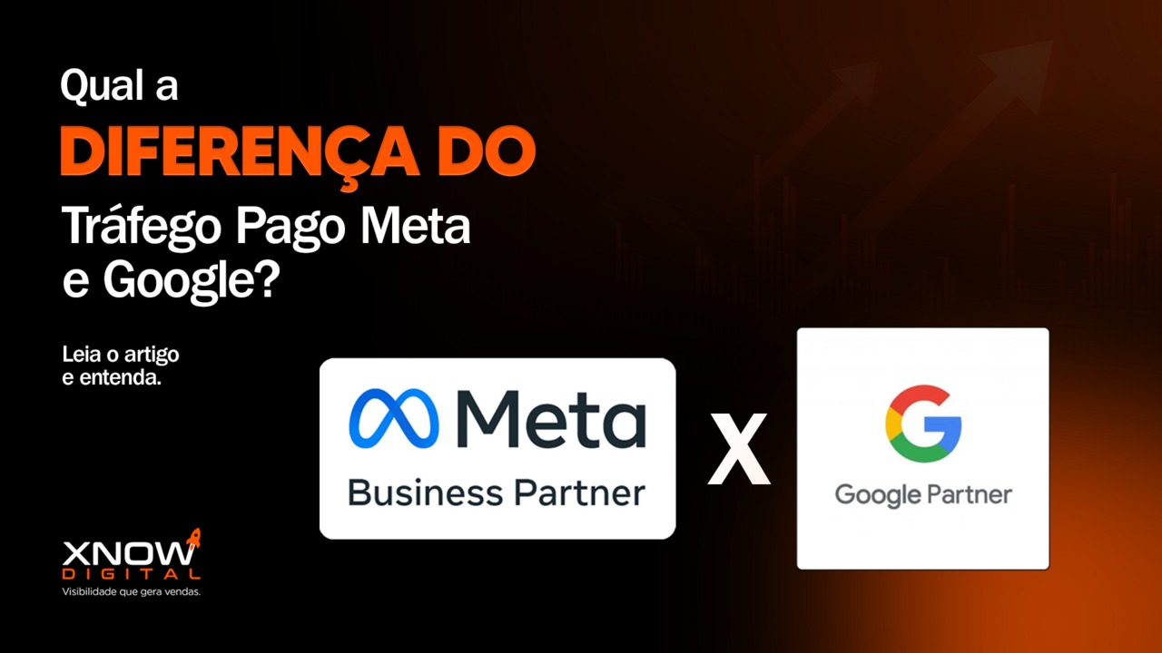 Qual a diferença do Tráfego Pago Meta e Google?  Leia a legenda!